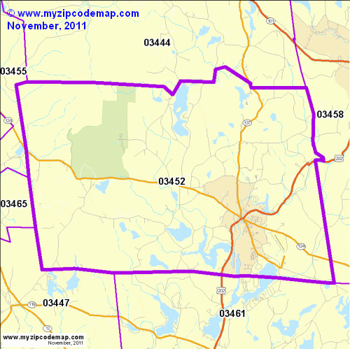 map of 03452