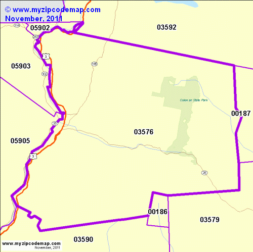 map of 03576