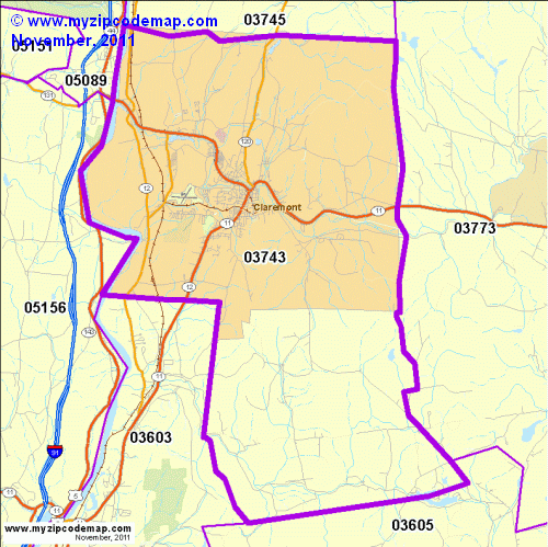 map of 03743