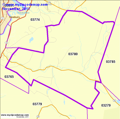 map of 03780