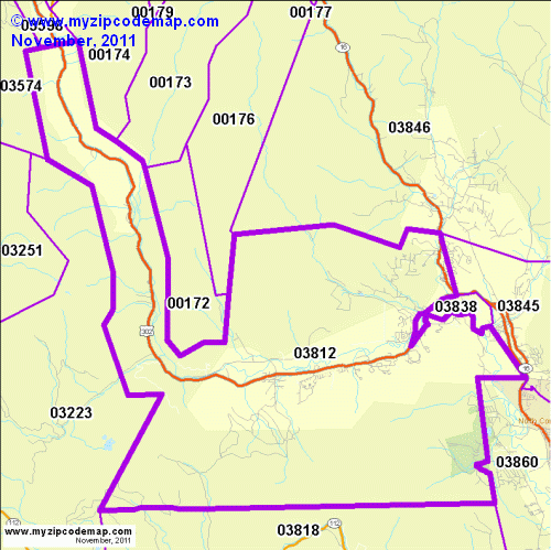 map of 03812