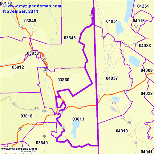 map of 03813
