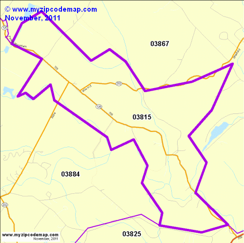 map of 03815
