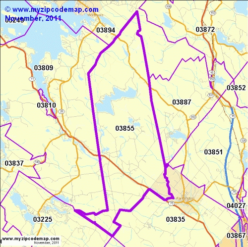 map of 03855