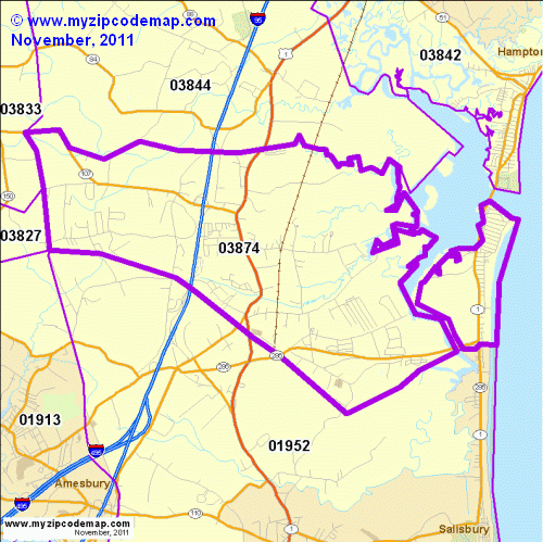 map of 03874