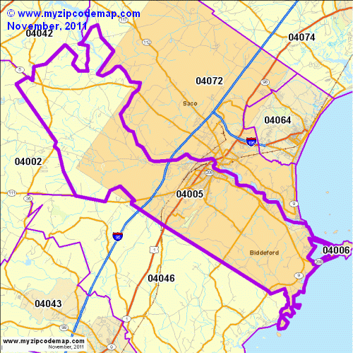 map of 04005