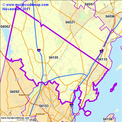 map of 04105