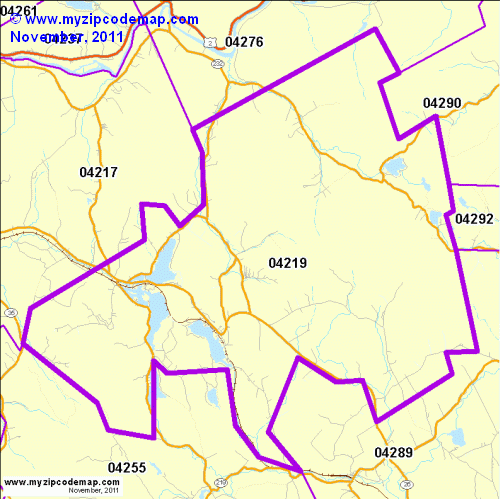 map of 04219