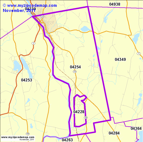 map of 04254