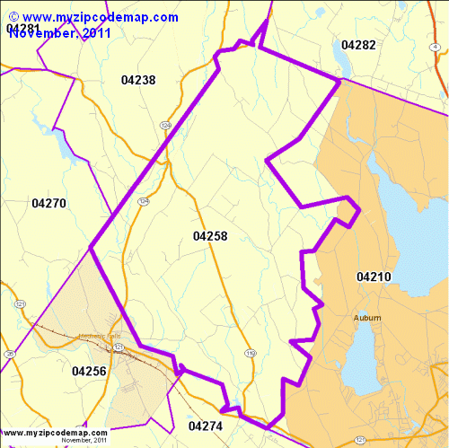 map of 04258