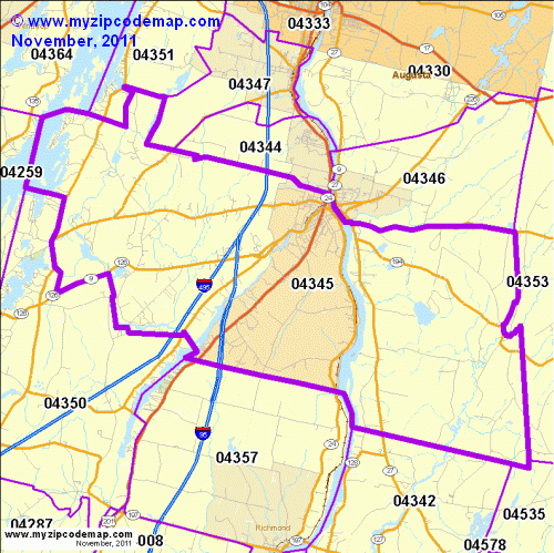map of 04345