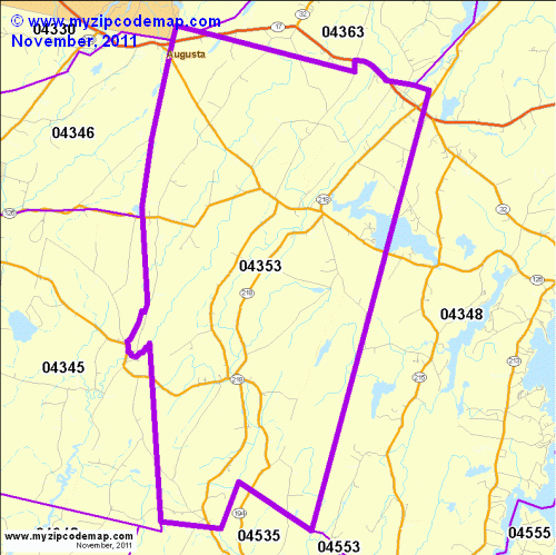 map of 04353