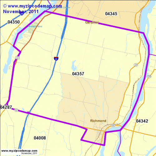 map of 04357