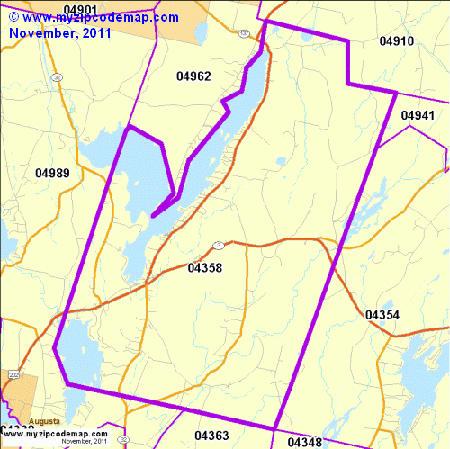 map of 04358