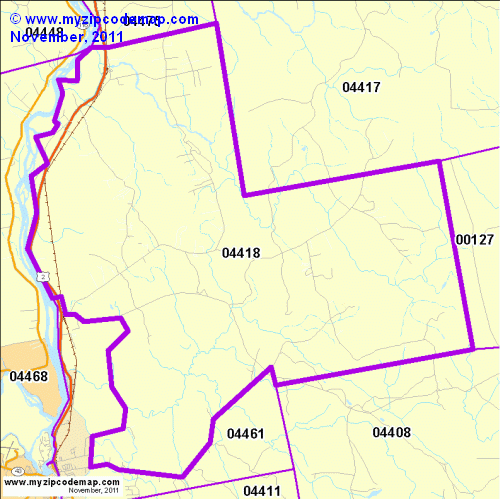 map of 04418