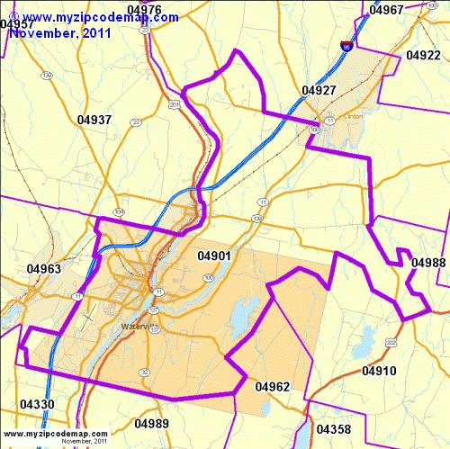 map of 04901