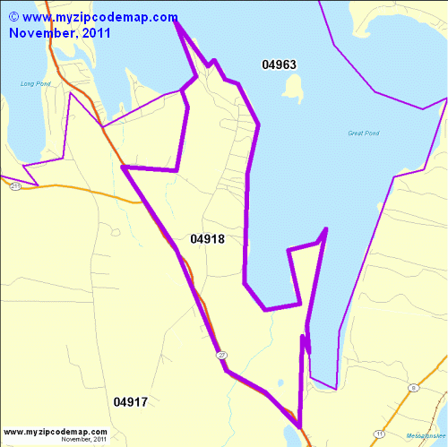 map of 04918
