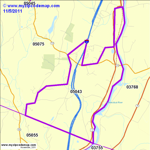 map of 05043