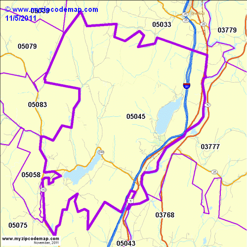 map of 05045