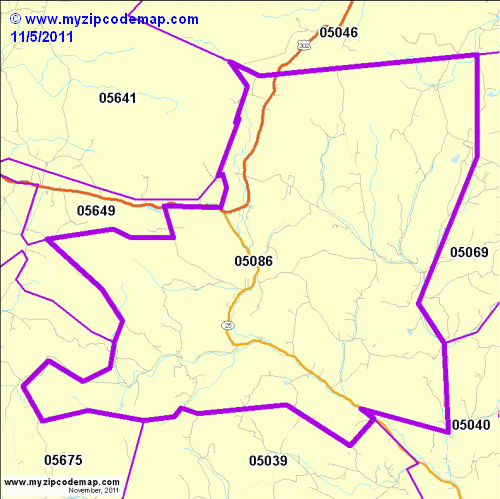 map of 05086