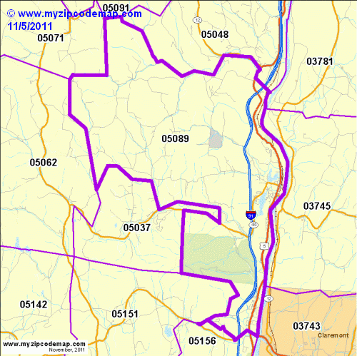map of 05089