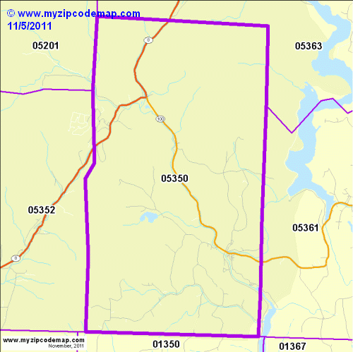map of 05350