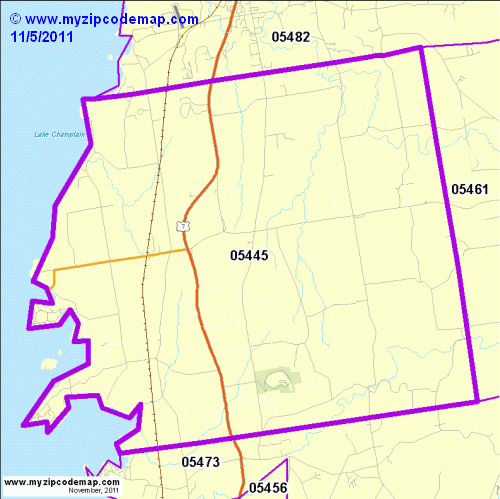 map of 05445