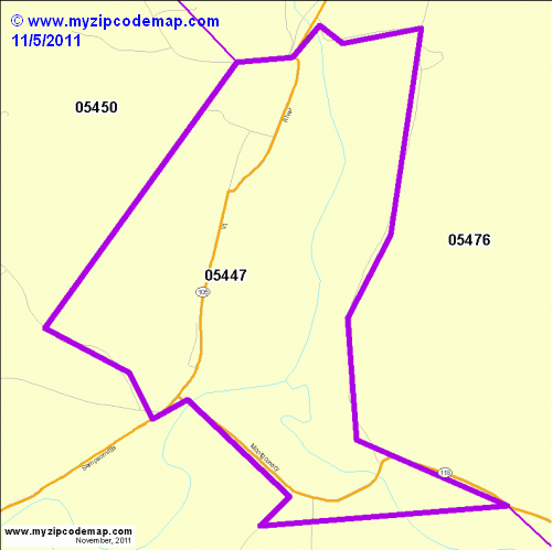 map of 05447