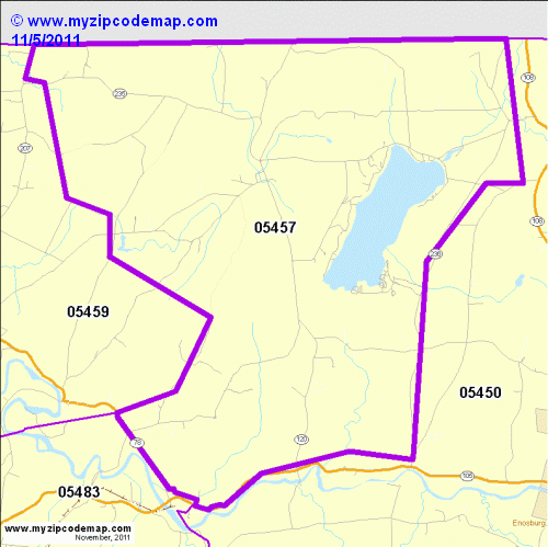 map of 05457