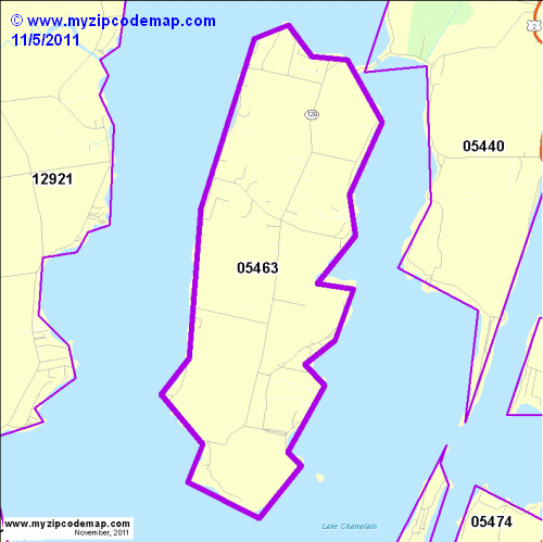 map of 05463