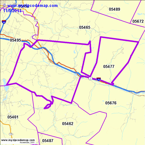 map of 05477