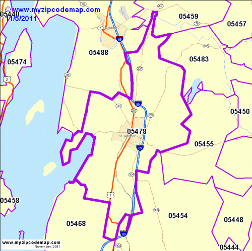 map of 05478