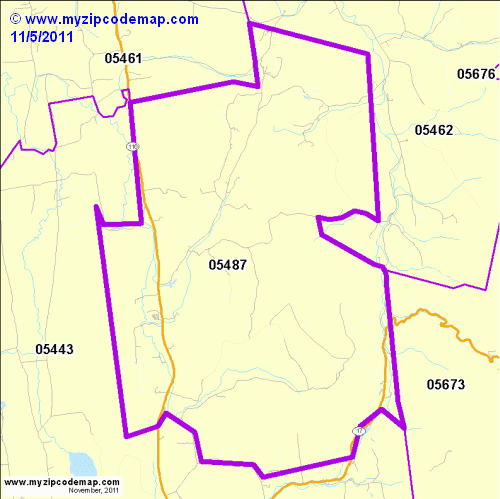 map of 05487