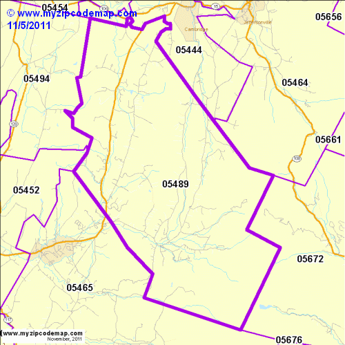 map of 05489