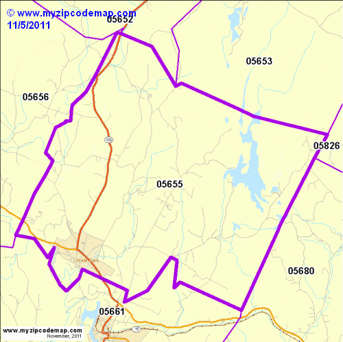 map of 05655
