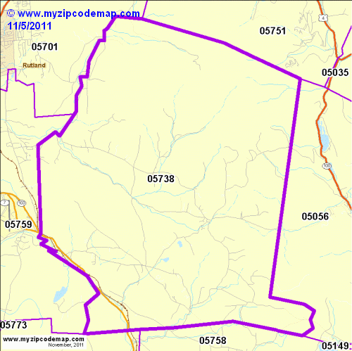 map of 05738