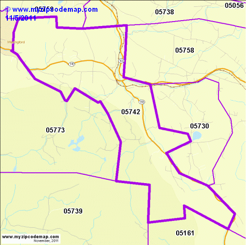 map of 05742