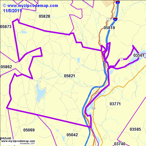 map of 05821