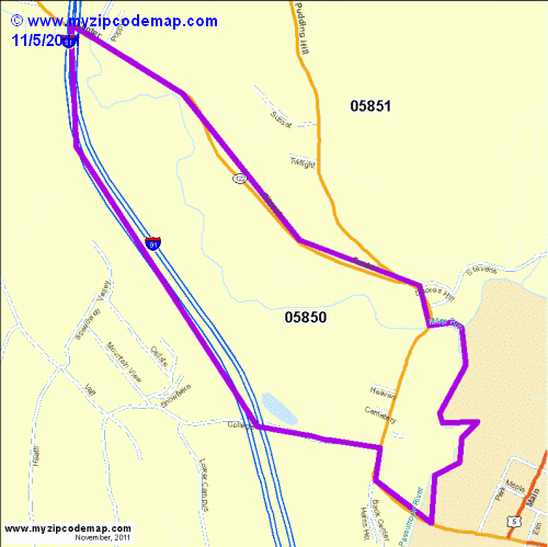 map of 05850