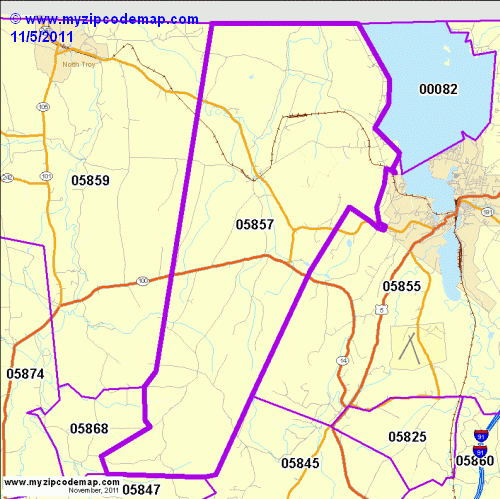 map of 05857