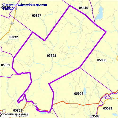 map of 05858