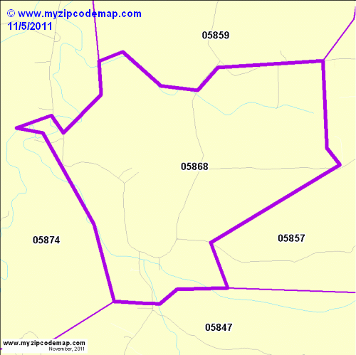 map of 05868