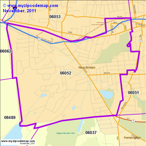 map of 06052