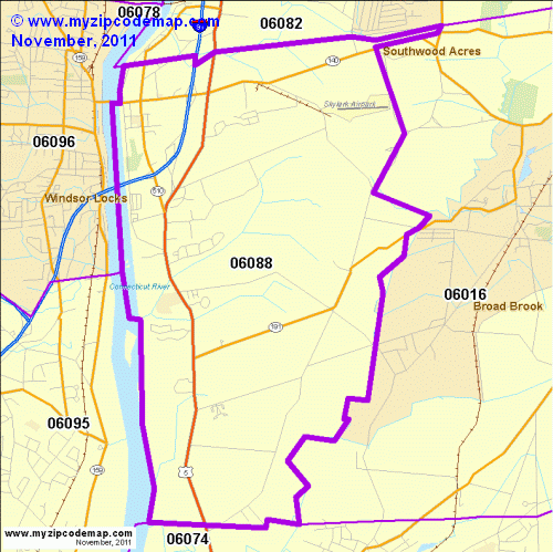 map of 06088