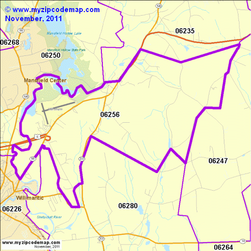 map of 06256