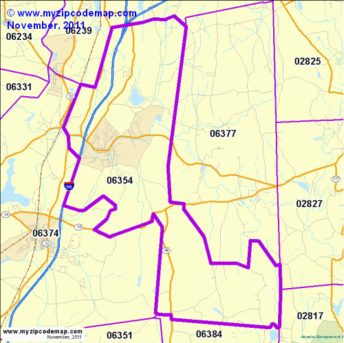 map of 06354