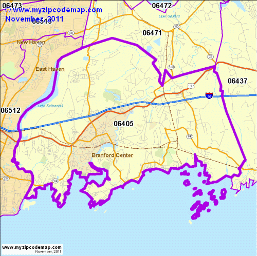 map of 06405