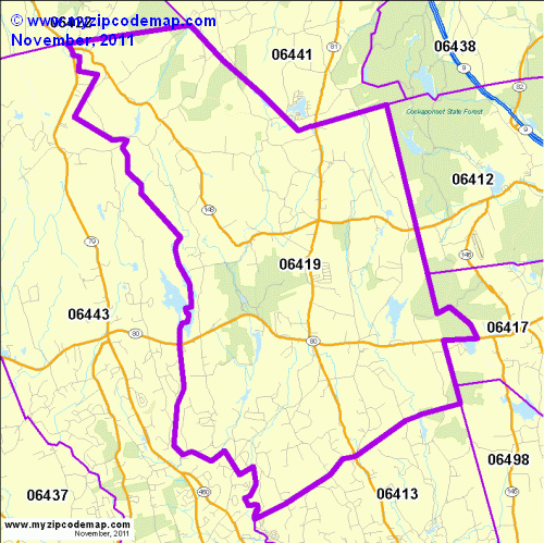 map of 06419