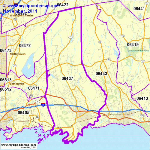 map of 06437
