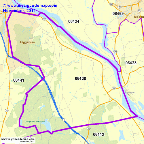 map of 06438